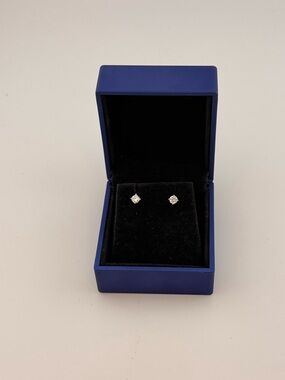 Genuine 0.50ctw Moissanite 4mm Studs 925 Sterling Silver Earrings
